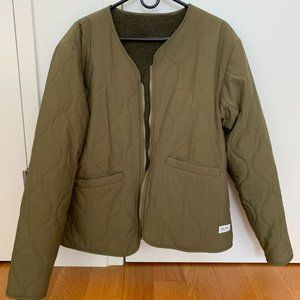 Banks Journal Line Reversible Quilted Jacket - Size M - Olive